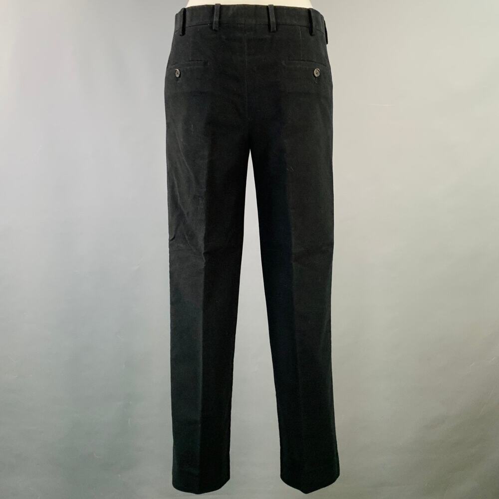 PRADA Size 38 Regular Black Velvet Cotton Blend Notch Lapel Suit - Picture 5 of 13